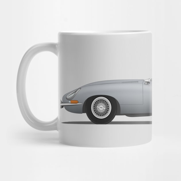 Jaguar E Type Roadster Mist Grey by SteveHClark